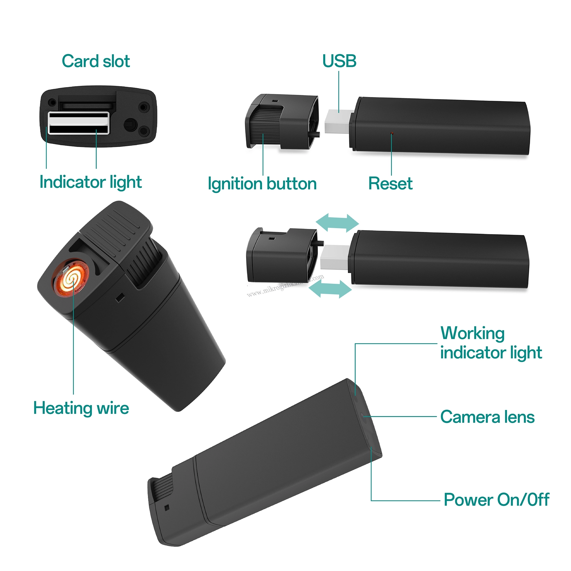 çakmak gizli kamera