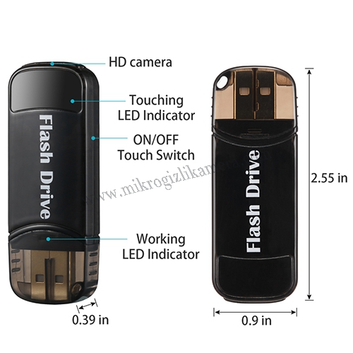 Dokunmatik Tuşlu Flash Disk Kamera