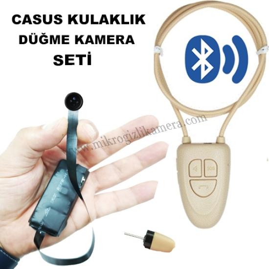 casus kulaklık düğme kamera seti